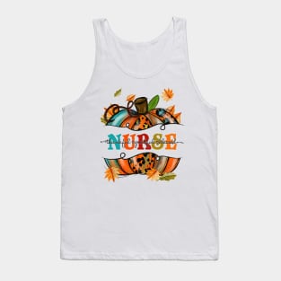 Autumn Fall Outfit Nurse Thankful Grateful Blessed Pumpkin Shirt Tank Top